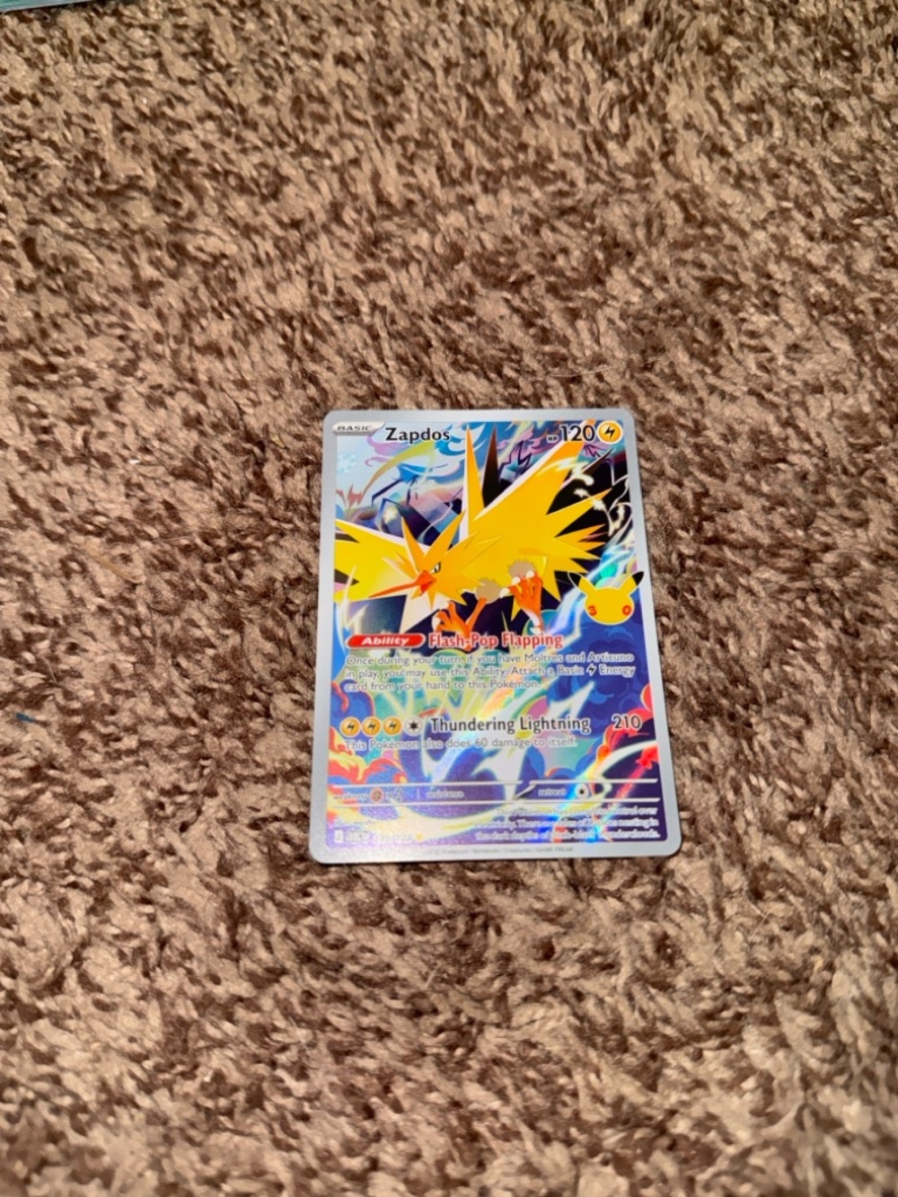 Zapdos 133/128 30th Celebration IR Pokemon Card